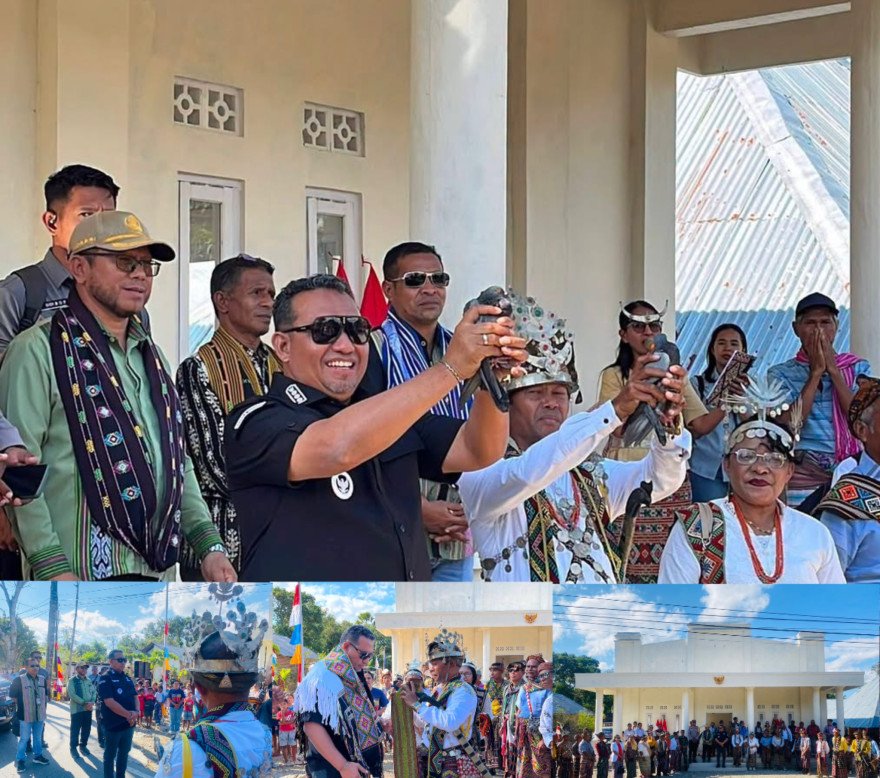 Bupati Timor Tengah Utara Lepas Karnaval Budaya Menyongsong HUT ke-81 Republik Indonesia Tingkat Kecamatan Insana Tengah di Desa Letmafo